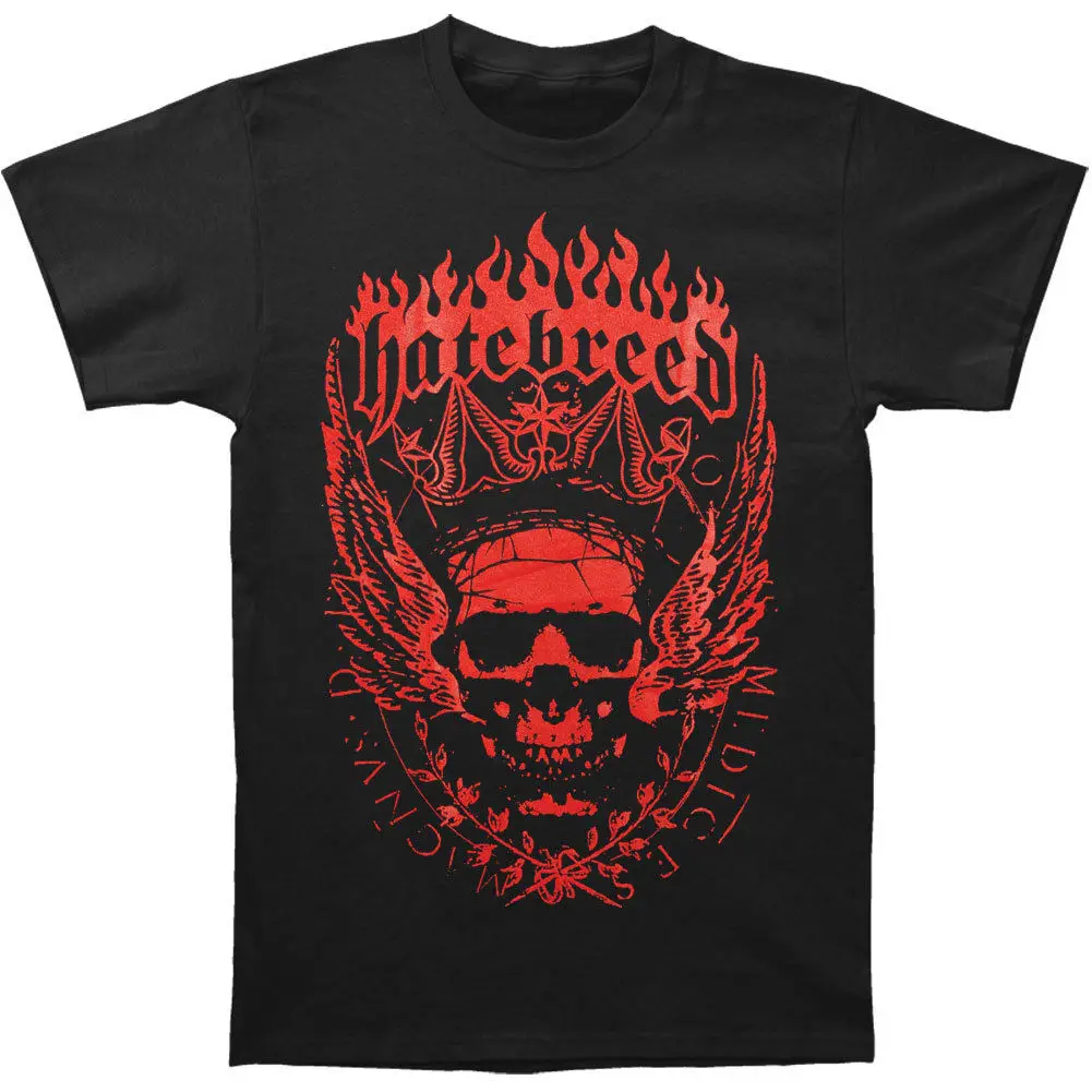 Hatebreed Мужская футболка с короной средняя черная новая весна лето| |