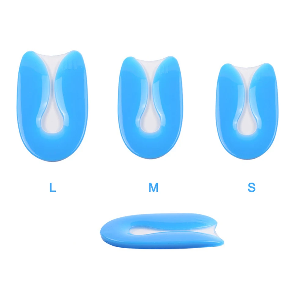 Heat Proof Arc Design Soft Anti-aging Ametabolic Cold-resistant Shock Absorption Balanced Force Heel Pad U Shape Silica Gel | Обувь