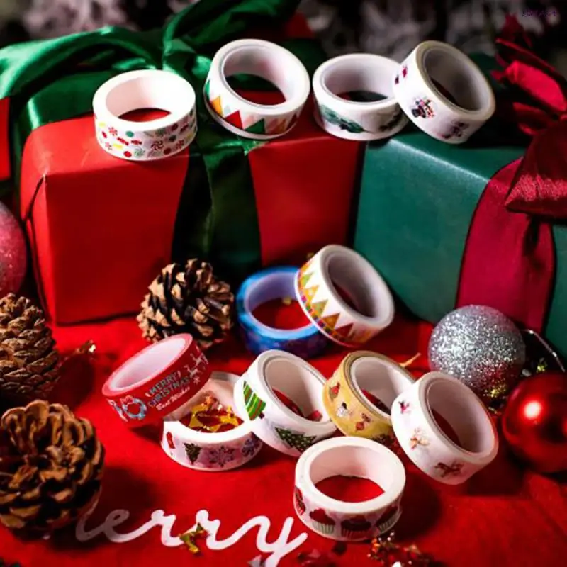 

Merry Christmas Decorative Adhesive Tape Decoration Diy Scrapbooking Sticker
