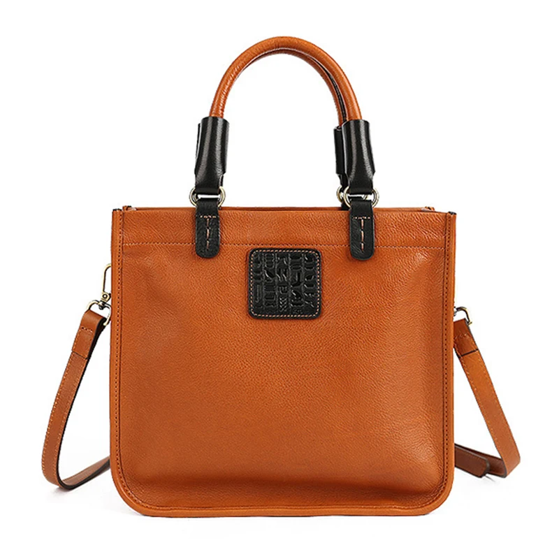 

100% Real Genuine Leather Women Handbags Female Shoulder Bag Luxury Women's Bag Ladies Tote Bags Designer Bolsos Mujer Red HG001