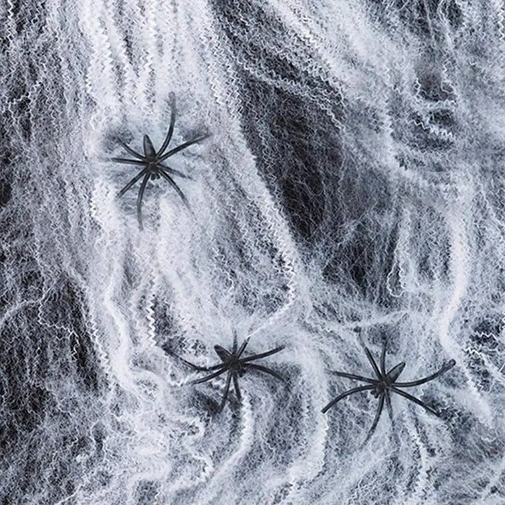 Искусственные растягивающиеся Паутинные реквизиты для Хэллоуина Вечерние