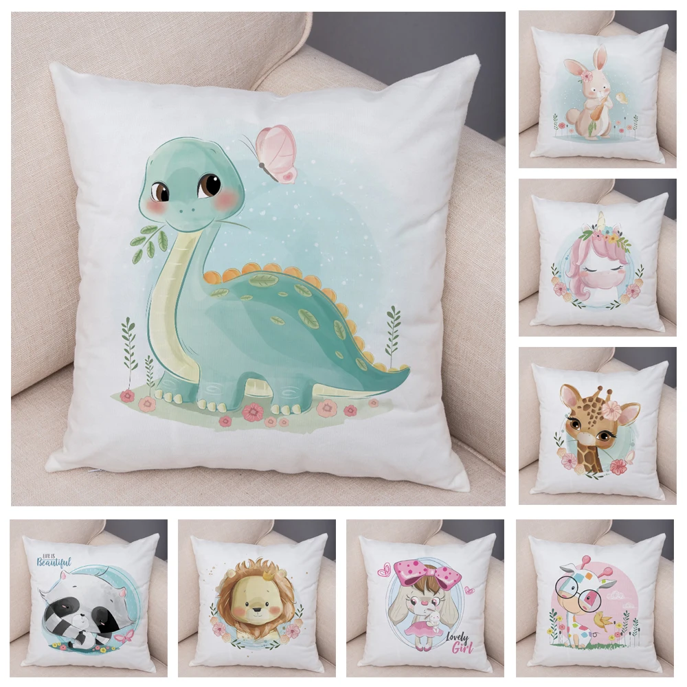 Супер мягкий плюшевый милый мультяшный жираф элегантный Лев наволочка в