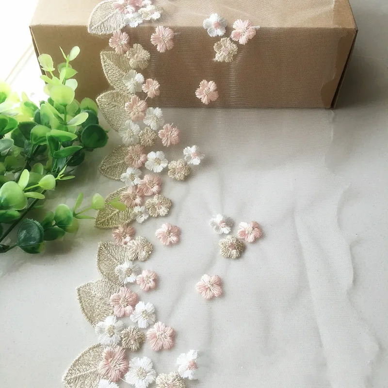 

Free shipping Handmade18cm DIy Clothes Accessories Embroidery Curtain Sofa Lace Decoration 5Yards