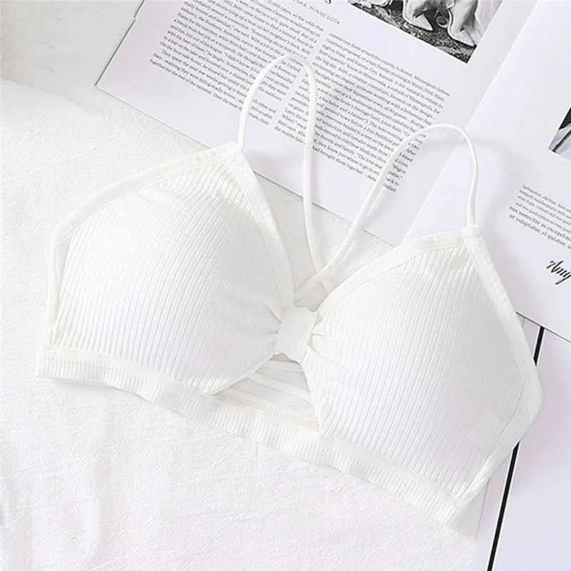 

Women Beauty Back Bra Sexy Deep V-Neck Solid Color Tube Top Summer Women Seamless Tank Top Sexy Crop Tops