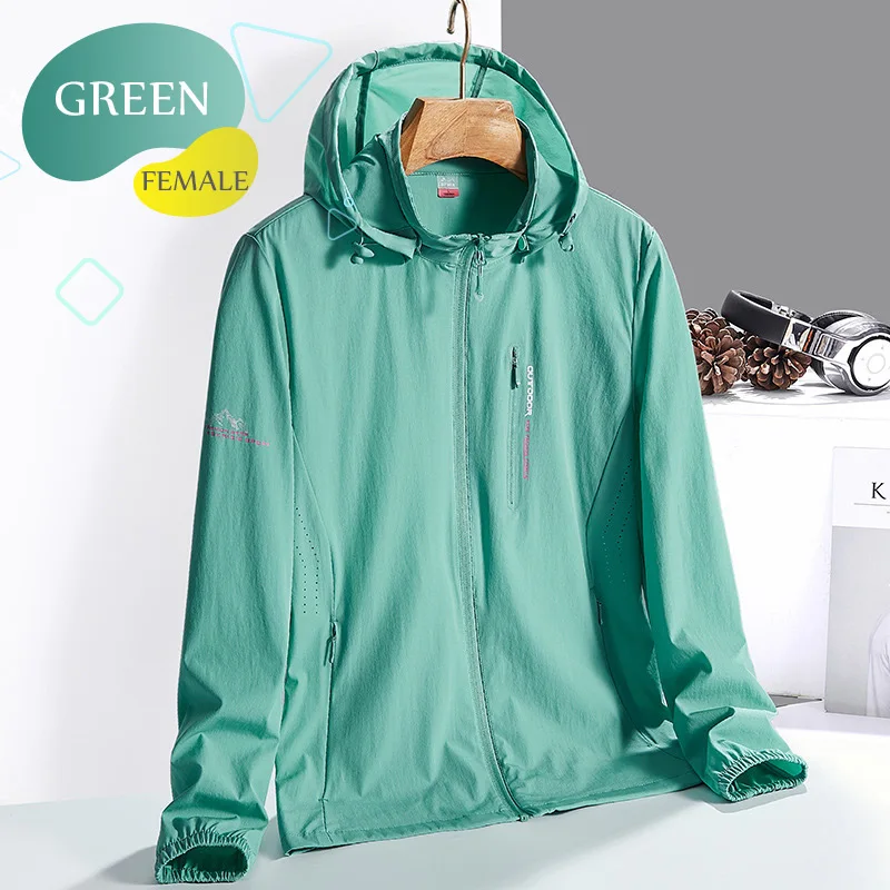 

Sports Jackets Hooded Slim Designed Windproof Ultra-Light Rainproof Windbreaker Unisex WomanTop Running Sportswear Coat