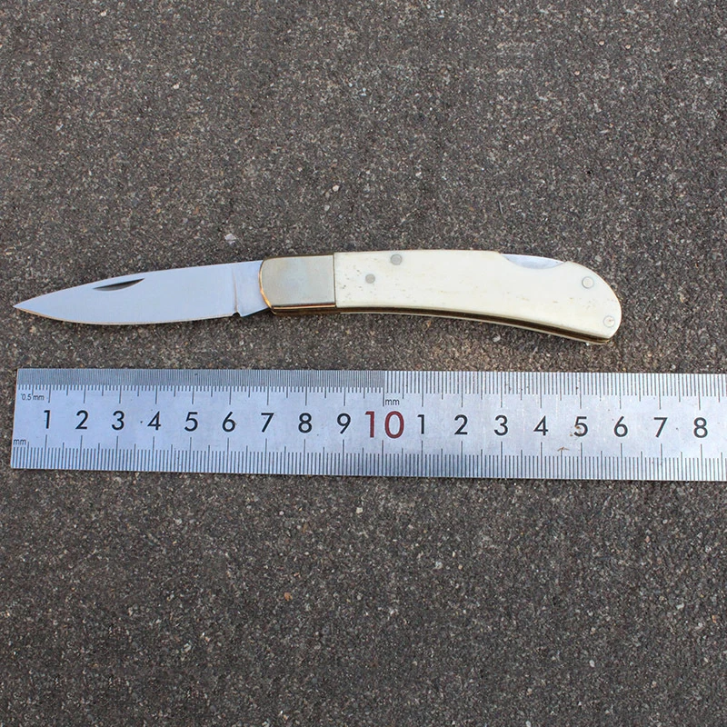 6 3 дюймовый портативный складной нож с ручкой из натурального скота охотничьи