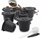 Combinacapsule Кофе чашка фильтра многоразовые Кофе капсулы с фильтром для кофемашины Nespresso с ложка-кисточка Кухня Кофе посуда 61020 шт.