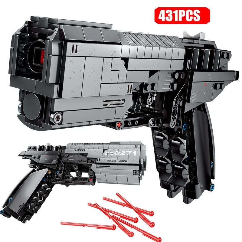 431 шт. городская полиция пистолет сборки строительные блоки для военных сигнал