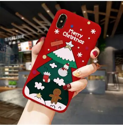 Чехол для телефона с рождественской елкой XS Max XR X 10 8 7 6 6S Plus 11Pro чехол из мягкого