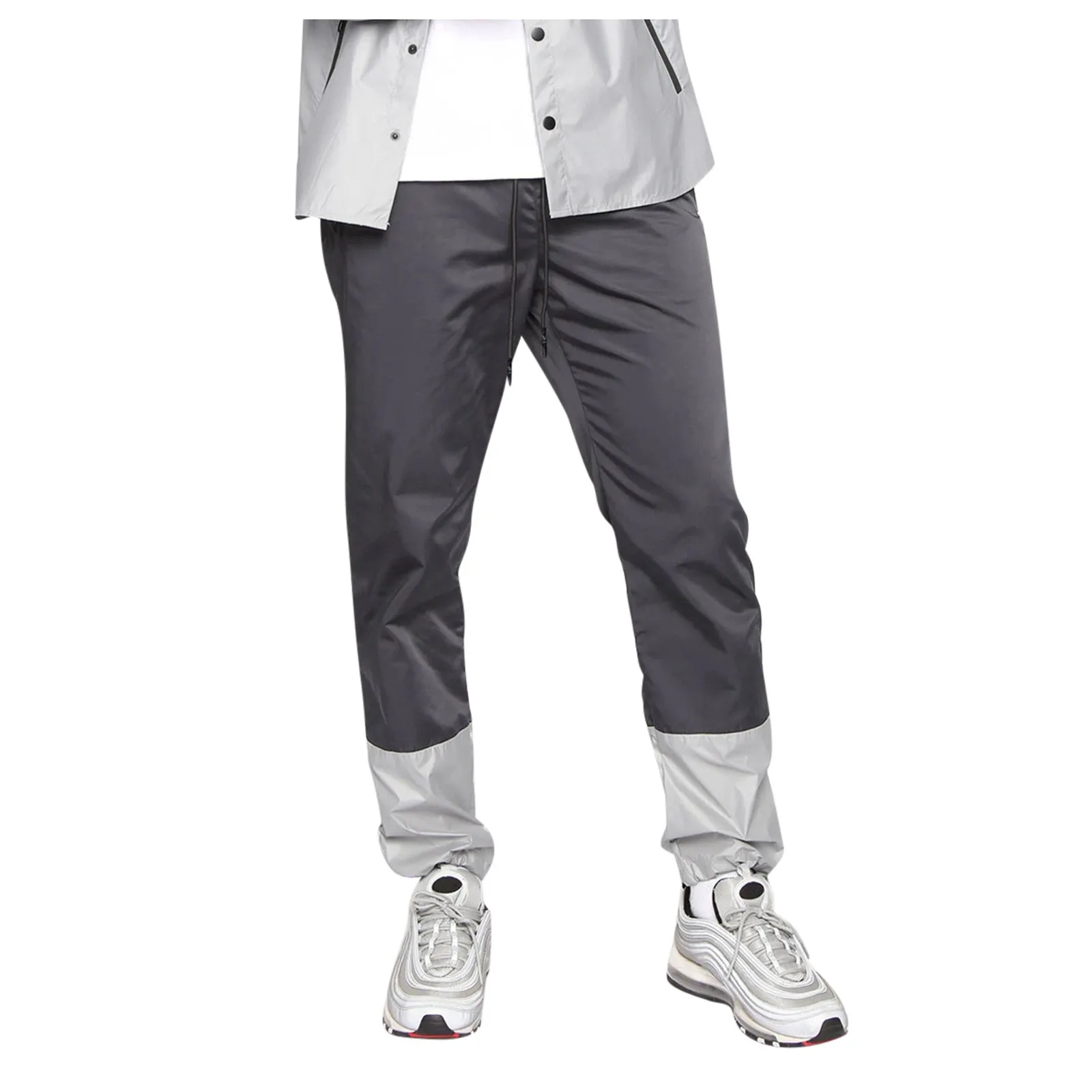 

2021 Men Cotton Trousers Solid Color Elastic Waist Loose Long Trousers Men's Hip-hop Breathable Casual Pants Pantalones#G30