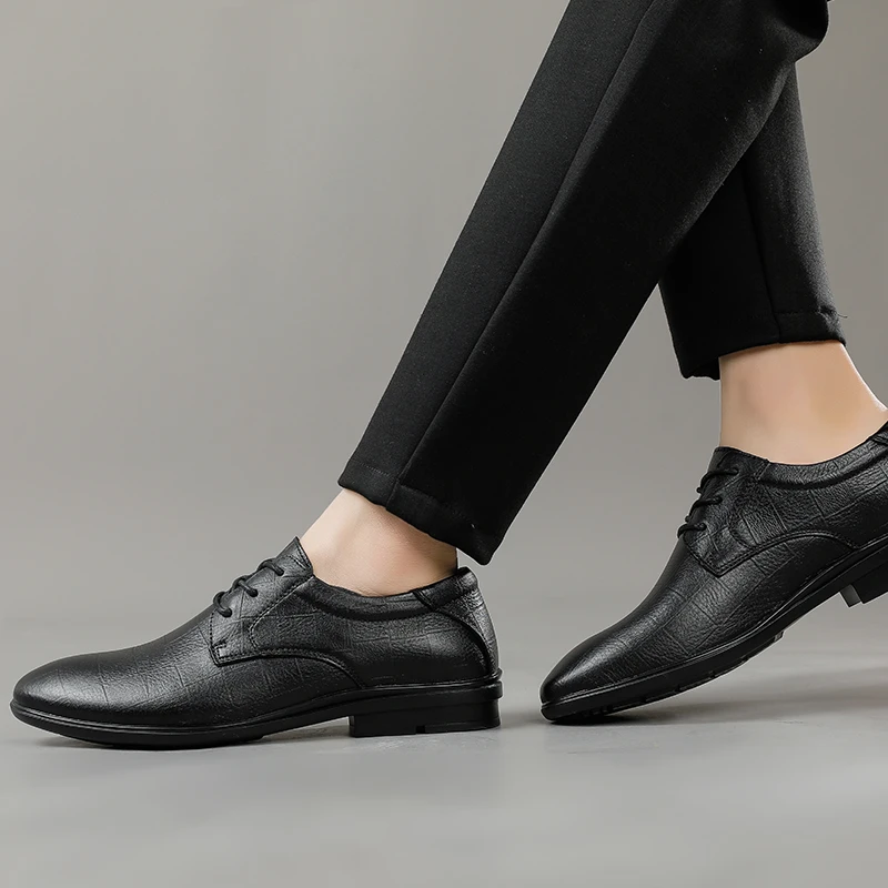 Мужские деловые классические туфли натуральная кожа оксфорды уличная модная