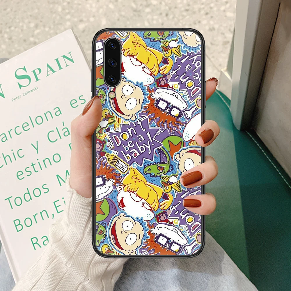 

cute cartoon Rugrat Phone case For Samsung Galaxy A 5 10 20 3 30 40 50 51 7 70 71 E S 4G 16 17 18 black Etui luxury coque pretty