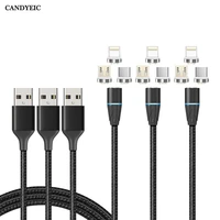 candyeic fast charging usb type c magnet cable for xiaomi 11 magnetic usb cord charger for samsung galaxy m51 phone cable