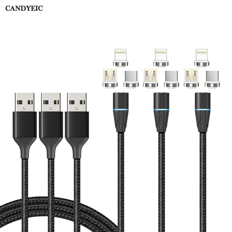 CANDYEIC Быстрая зарядка Usb Type C Магнитный кабель для Xiaomi MIX2 XIAOMI 8 6 SE Max3 6X 5X 5S 5C A3 A2 Шнур