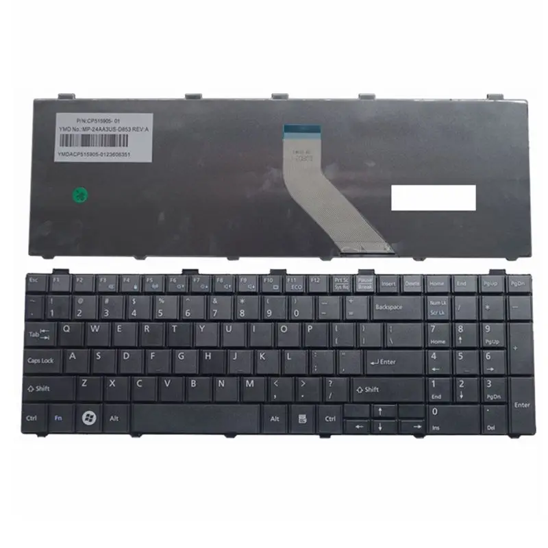YALUZU Новая Клавиатура США для Fujitsu Lifebook AH530 AH531 AH502 NH751 черная клавиатура ноутбука на