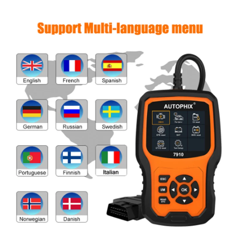 Autophix 7910 OBD2 масло сканера Услуги EPB SAS возврата диагностический инструмент OBD 2