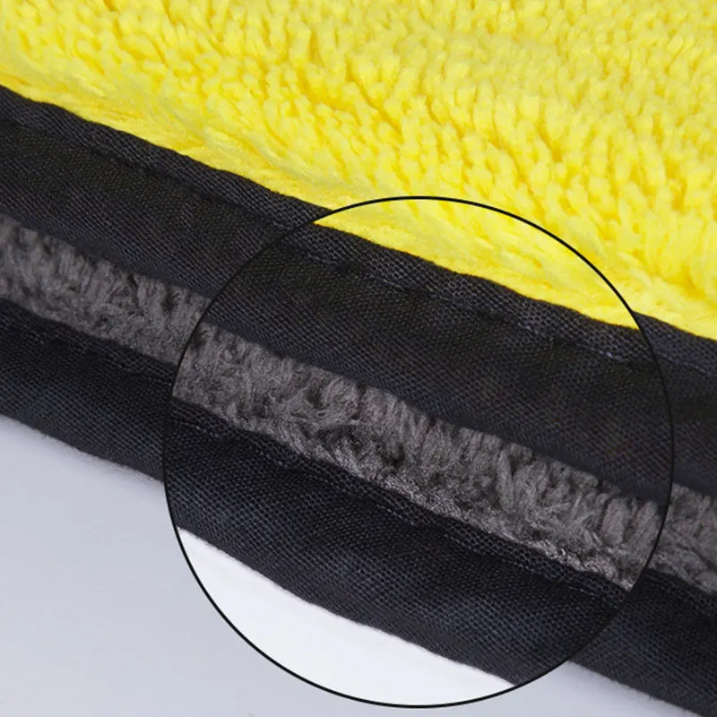 

1pc Hot sale Thickened Car Cleaning Towel Microfiber Coral Velvet Cloth Double Sided High Density Towel New Wiping Absorbent