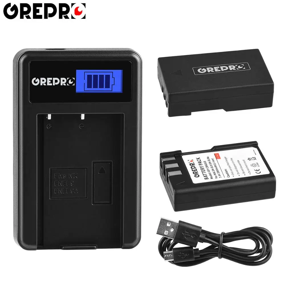 2000mAh EN-EL9 EN EL9 EN-EL9a EL9a камера Литий-ионная батарея и USB LCD зарядное устройство для Nikon