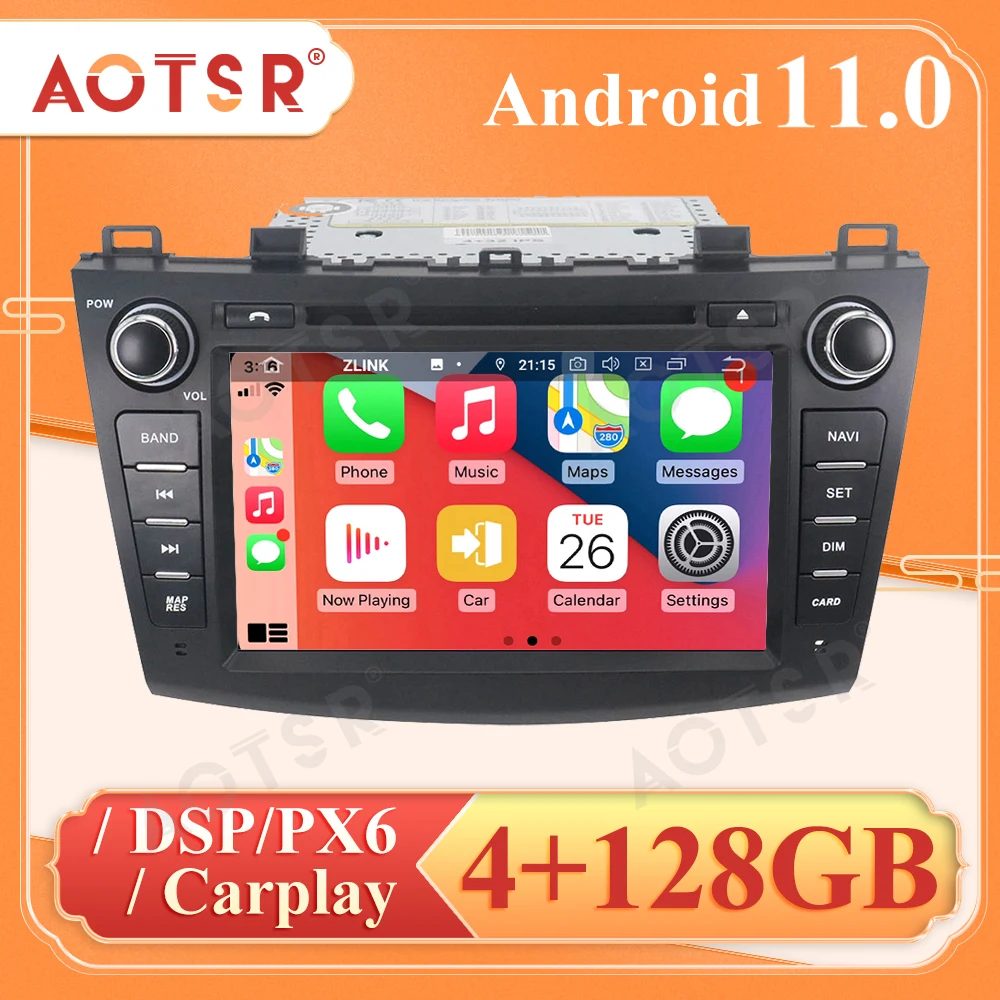 

4G Video Audio Multimedia 2Din Car DVD Player For Mazda 3 2009-2012 Stereo Luetooth Radio GPS Navigation SystemWIFI DSP BT