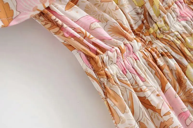 TEELYNN boho платье из вискозы с цветочным принтом летнее сексуальное нестандартный