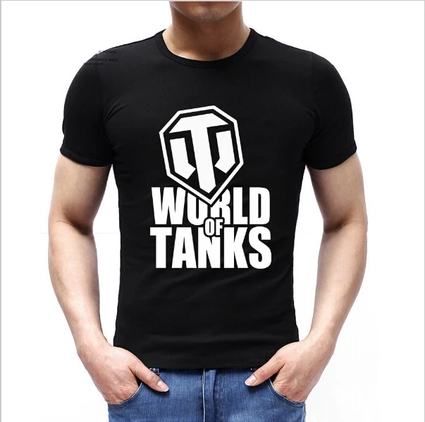С круглым вырезом для мужчин World of Tanks футболки с возможностью нанесения рисунка