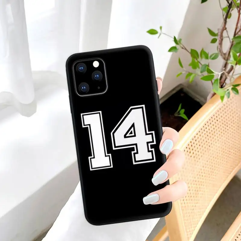 

Black Letter Number Black Silicone Phone Cover For IPhone 12 11 Pro Max Xs X Xr 7 8 6 6s Plus 5 5s Se 2020 Case