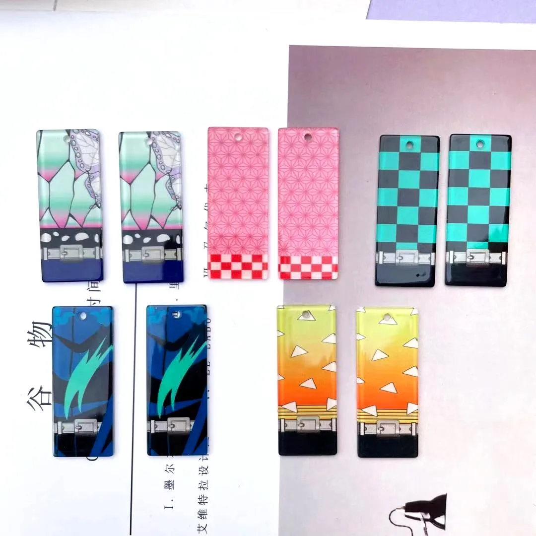 Акриловые Подвески 45*18 мм для самостоятельной сборки с лезвием из искусственных