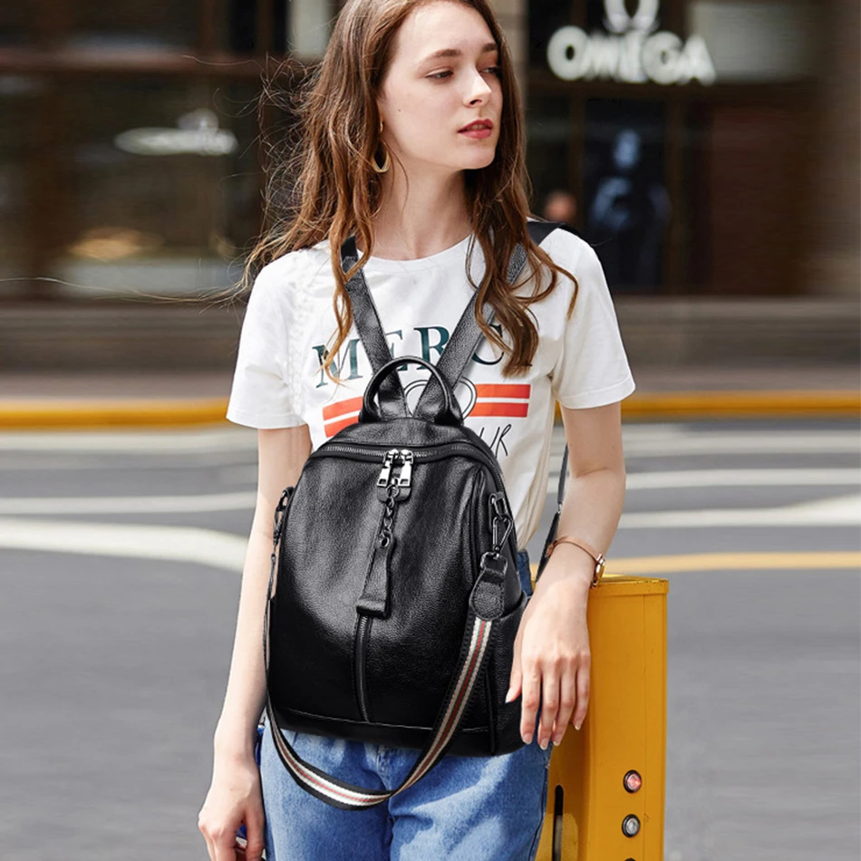 Женские дизайнерские рюкзаки из высококачественной кожи винтажные школьные