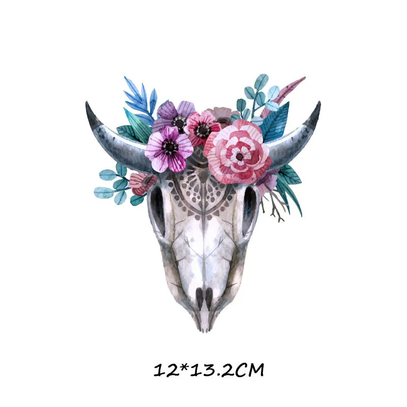 Утюжок на акварелью нашивки в виде цветов для одежды 2 штуки подходят футболок и