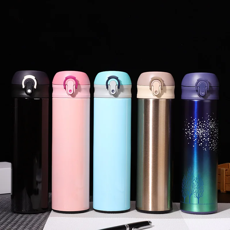 

High Quality 350ml/500ml Starry Sky Thermos Cups Vacuum Flasks 304 Stainless Steel Thermals Water Bottle With Tea Strainer