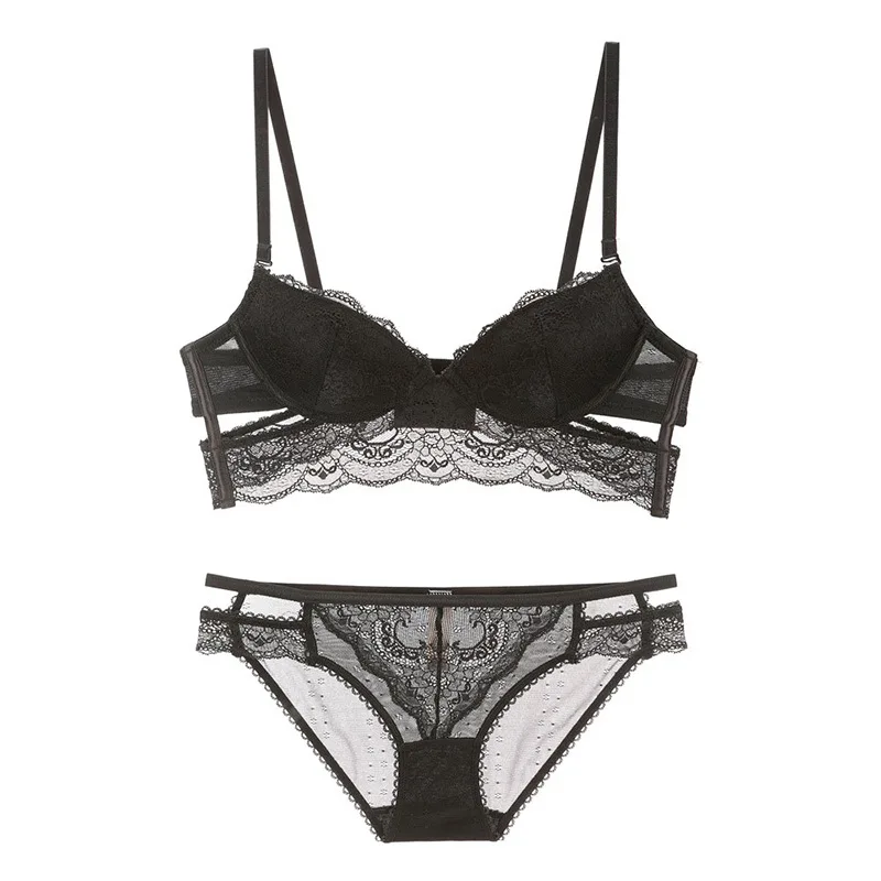 

Corset Lace Sexy Underwear Bodysuit Women Briefs Lingerie Sexy Gathers On Thin Next Thick Seamless Lady Bra Set Suit Push Up