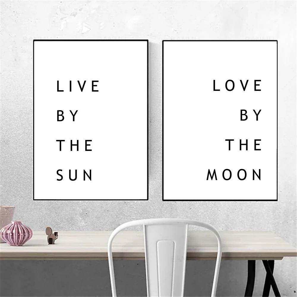 Картина на холсте Живи от солнца Любовь Луны |