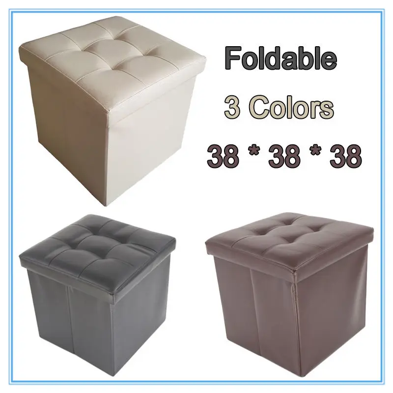 Складной кожаный диван табурет для ног Османская Складная подставка сиденье