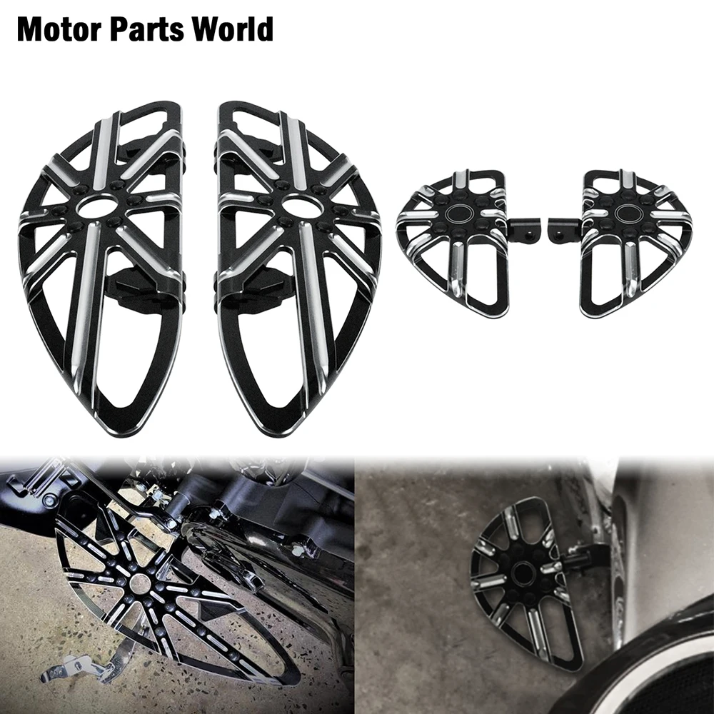 

Motorcycle CNC Rear Passenger Footrest Foot Pegs Pedal Front Floorboards For Harley Dyna Fatbob FXDF FXDL Softail FXST Touring