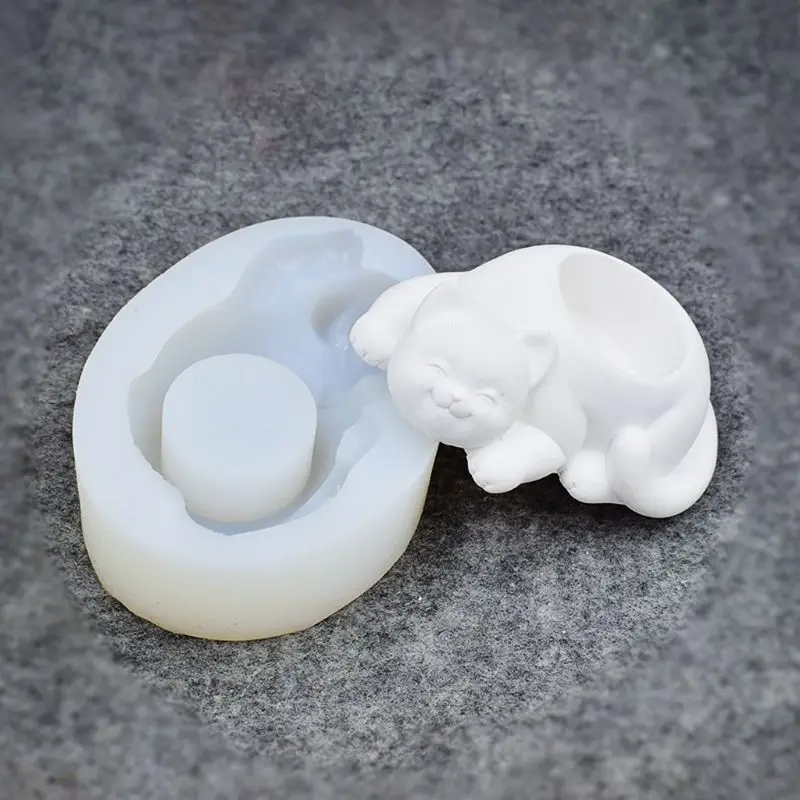 

Cat Shape Flower Pot Molds Concrete Silicone Mold for Succulent Plant Flower Pot