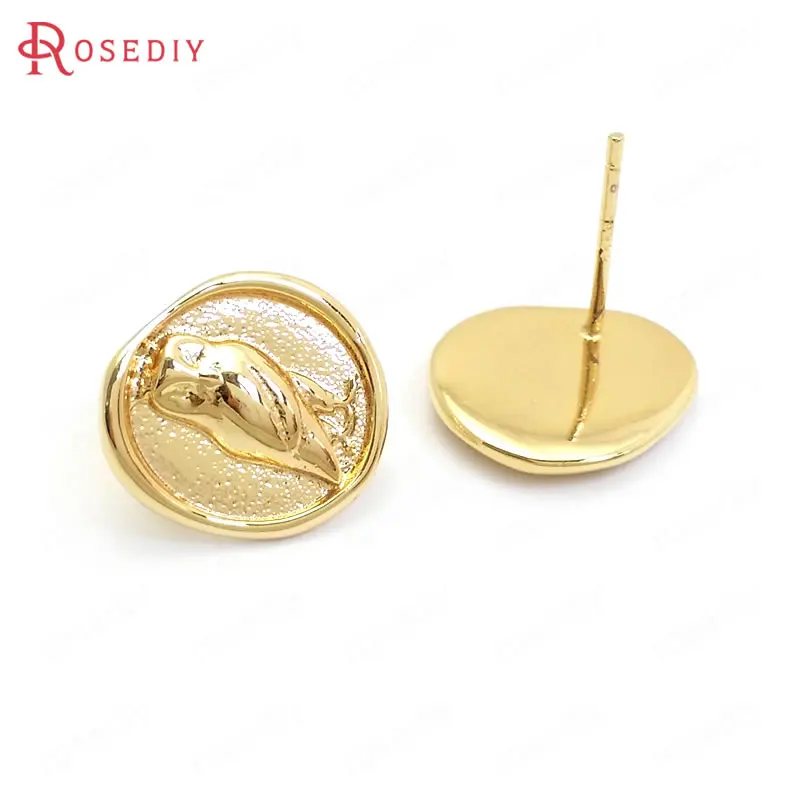 6 шт. латунные серьги-гвоздики в виде совы 14 х13 мм | Украшения и аксессуары