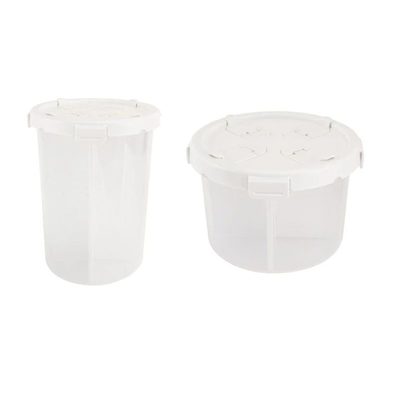 

Large + Small Kitchen Classification Four Compartment Sealed Storage Tank Refrigerator Food Moisture-Proof Storage Box