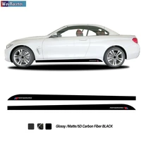 2 pcs m performance styling car door side skirt stripes stickers body decals for bmw f32 f33 f36 4 series 435i 428i accessories