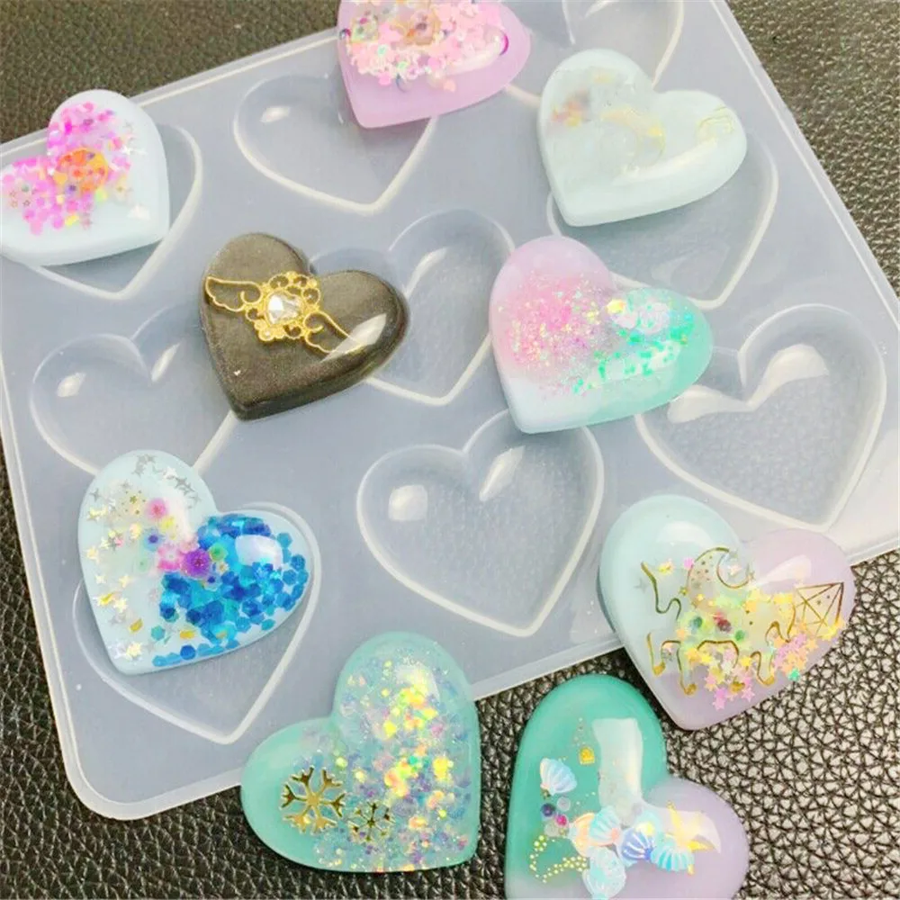 Пиксельная силиконовая форма в форме сердца УФ-отверждаемая эпоксидная смола