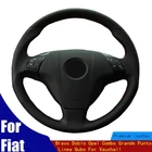 Чехол рулевого колеса автомобиля искусственная кожа для Fiat Bravo Doblo Opel Combo Grande Punto Linea Qubo для Vauxhall Braid