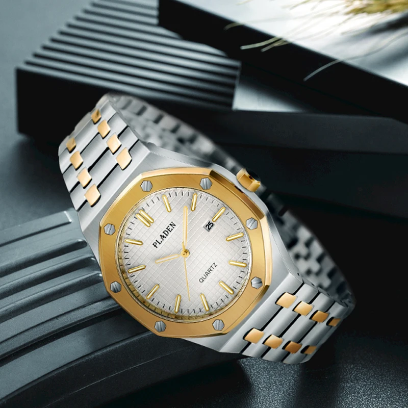 top brand men watch 2020 new pladen high quality waterproof sport watches for male fashion stainless steel strap clock hot gift free global shipping