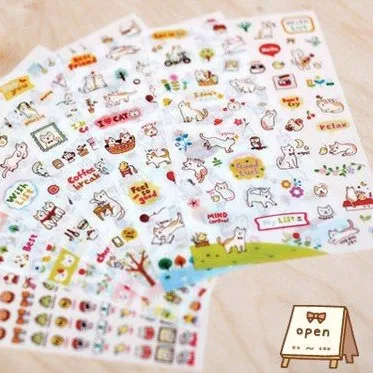 

10pack Creative Kawaii Girl Paper Sticker Pvc Sticker Decoration Diary Scrapbooking Label Stickers Wholesale