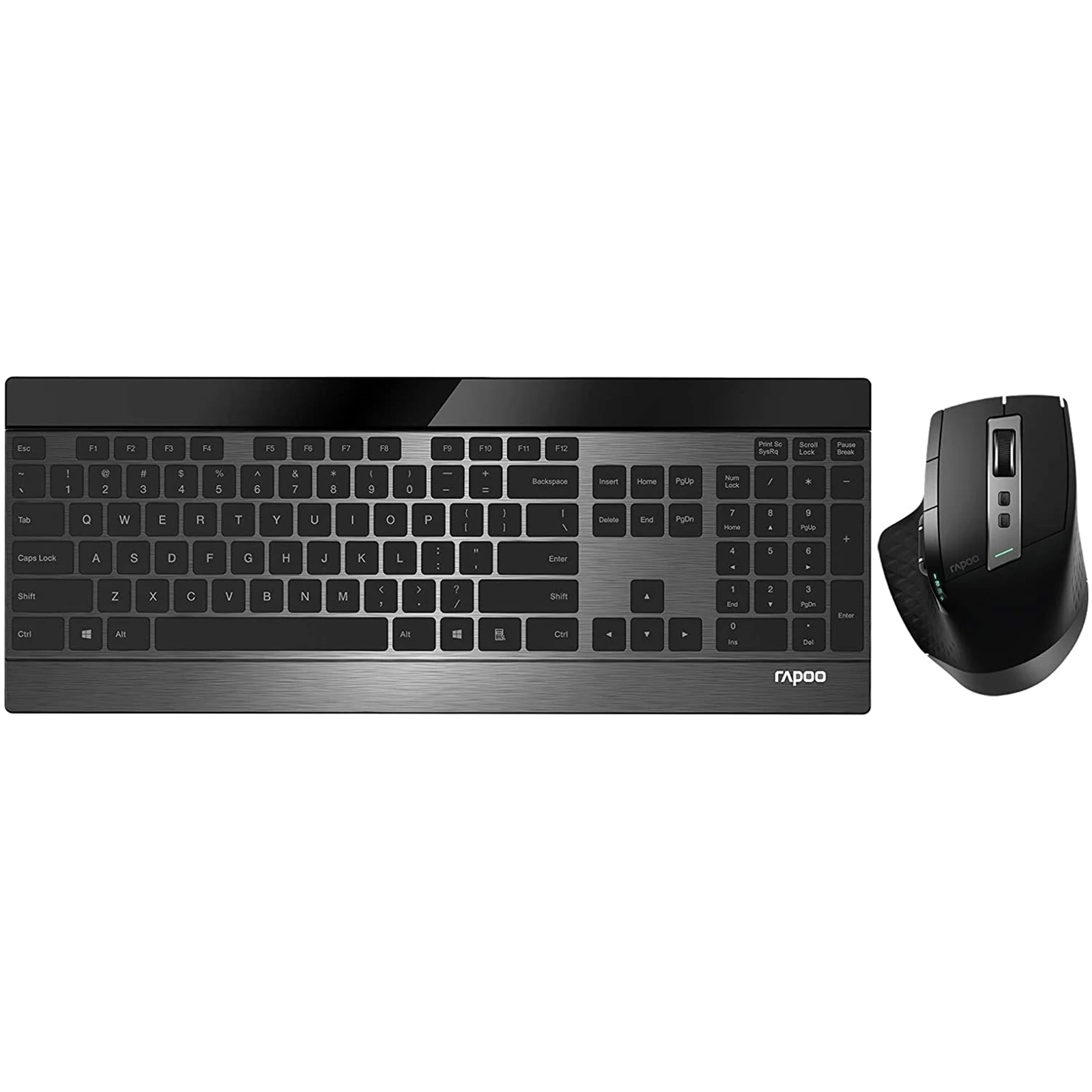 

2022 Rapoo 9900M Multi-Mode Bluetooth Wireless Keyboard and Mouse Combo Connect Up to 4 Devices Ultra-Slim Keyboard and Laser