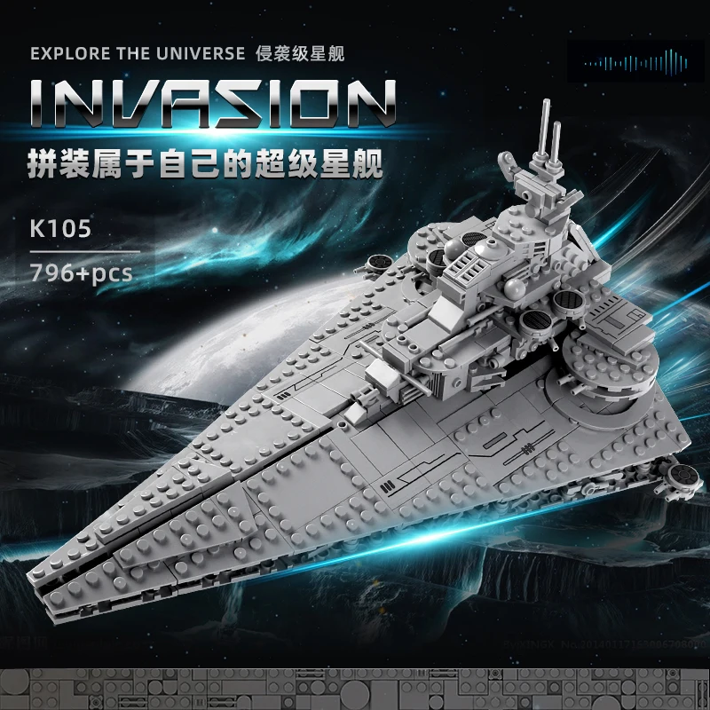 

IN STOCK K105 K106 K107 Christmas Toys Gifts Imperial Star Destroyer Republic Attack Cruiser 05027 05077 Building Blocks Bricks