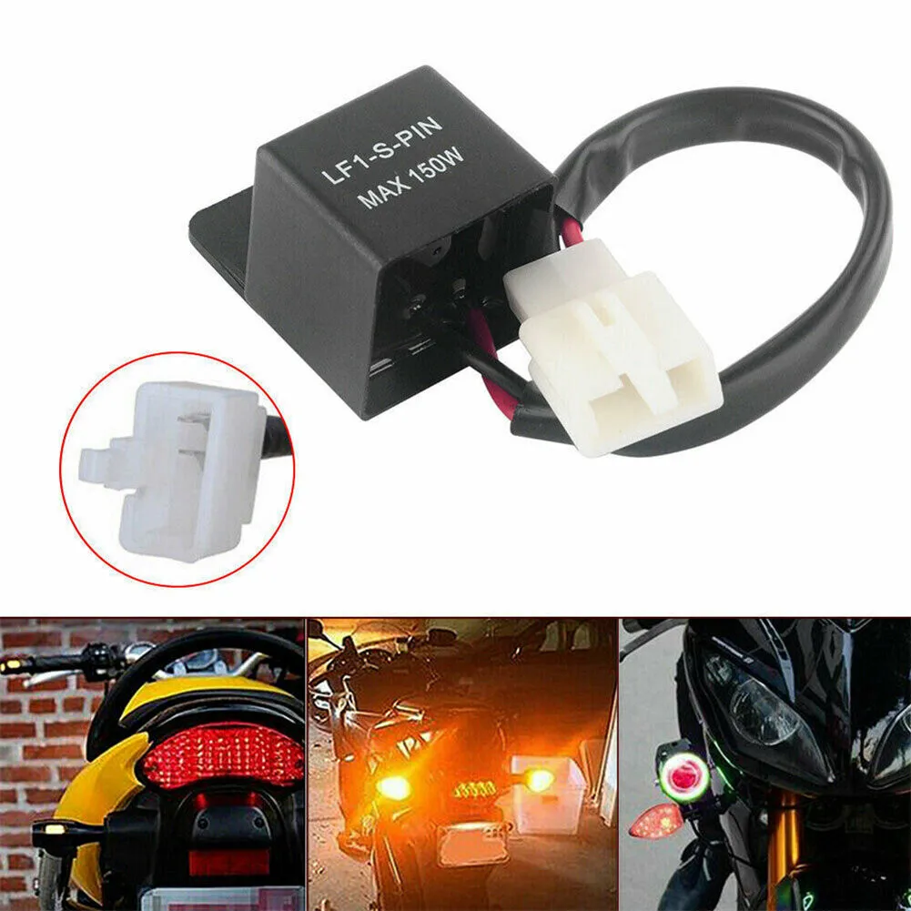 1pcs 2 Pin 12V Electronic LED Flasher Relay Fix Motorcycle Turn Signal Lights Blinker Replacement Accessories |