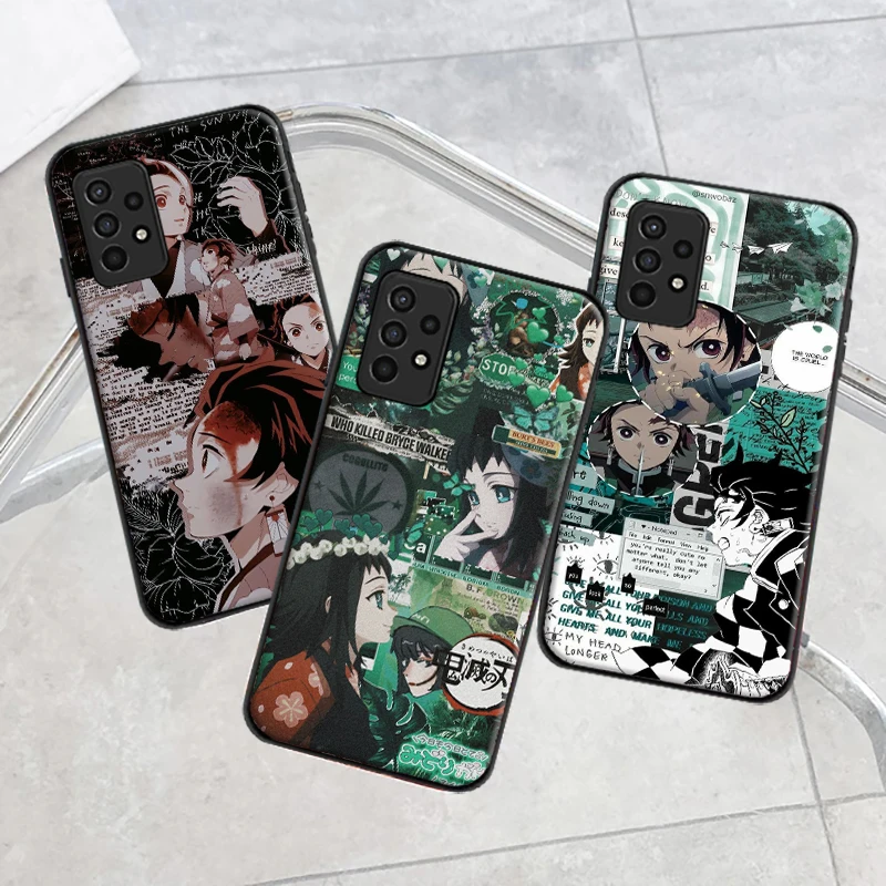 

Anime Demon Slayer TPU Phone Case For Samsung Galaxy A11 A21S A31 A32 A41 A42 A51 A52 A71 A72 Shell Black Cover Coque Capa