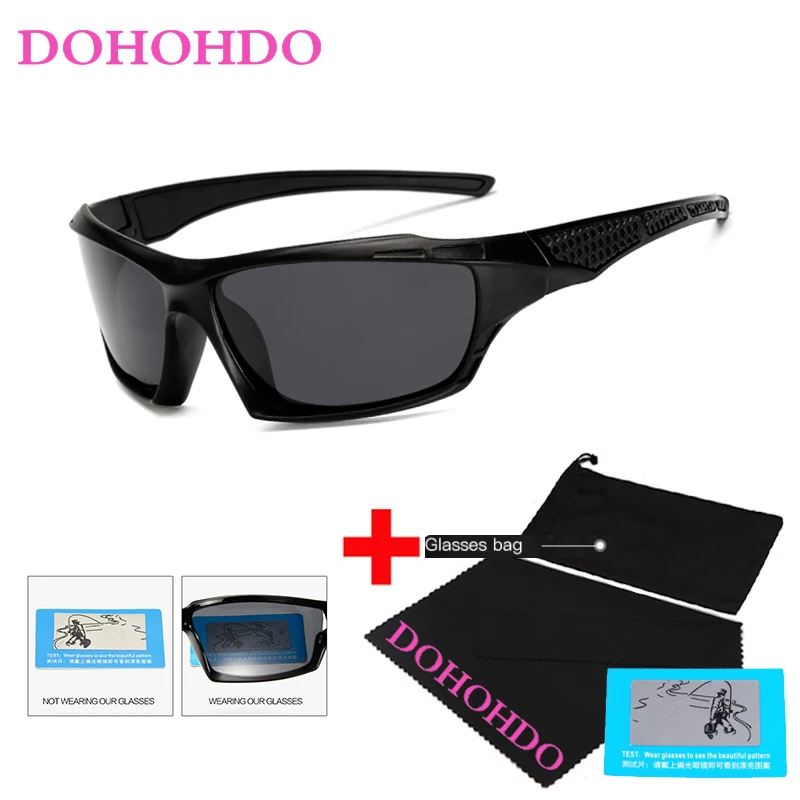 DOHOHDO Brand Design Classic Polarized Sunglasses Men Women Driving Square Frame Sun Glasses Male UV400 Gafas De Solde With Bag |