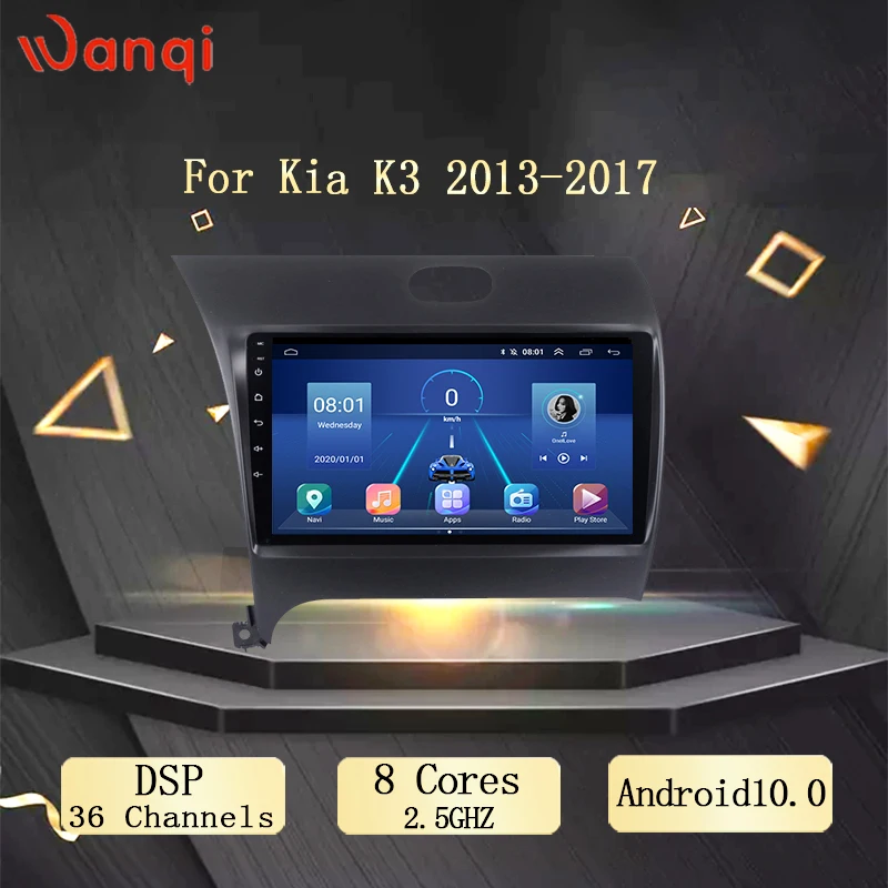 Wanqi 9 дюймов Android 10. 0 автомобильный мультимедийный DVD радио плеер Экран автомобиля