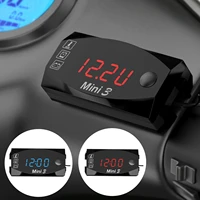 electronic clock 3 in 1 universal motorcycle electronic clock thermometer voltmeter watch display motorbike accessories 2020