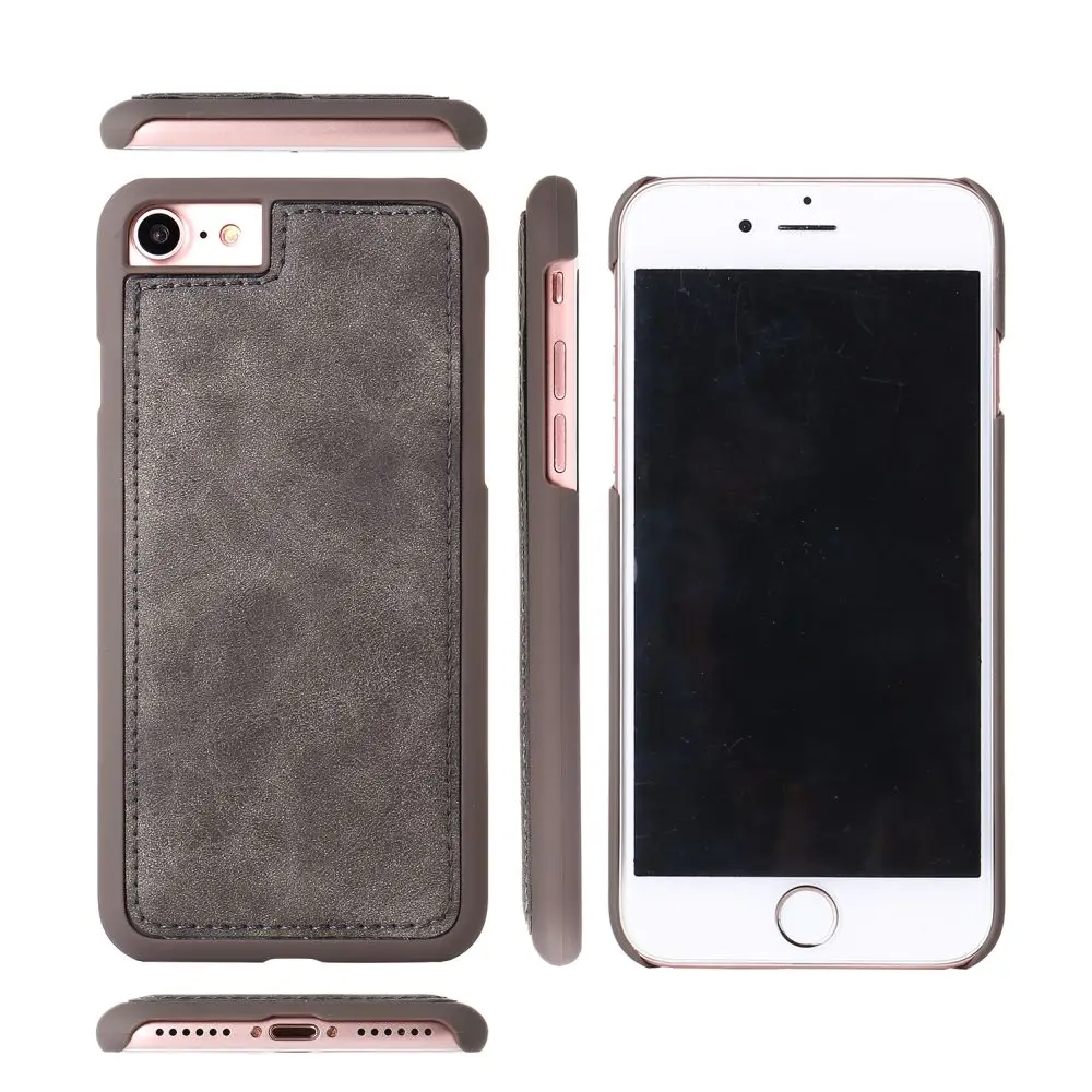 L-FADNUT Partition Flip Wallet Case For iPhone X Xr Xs Max Leather Capa 5 5S SE 6 6S 7 8 Plus 360 Protective Segment Cover | Мобильные